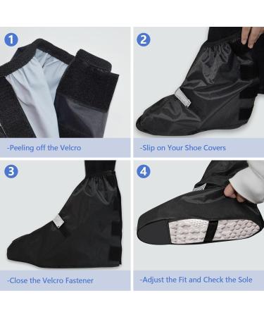YIFMOO Waterproof Shoe Covers for Cyclists | Reflective Overshoes with Adjustable Velcro | Size 44-46 Rain Protection - Buy Online on GoSupps.com