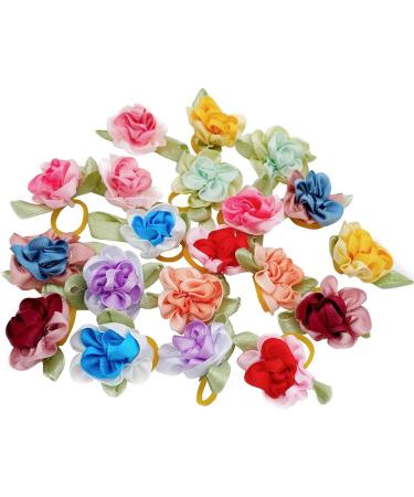 Pet Show Assorted Color Flowers Dog Hair Bows - Pack of 20pcs - Buy Online on GoSupps.com