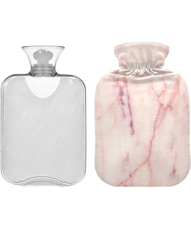 Pink Marble Hot Water Bottle 2L with Cover | Pain Relief for Pregnant Women | Soothing Hot Water Bag - Buy Online on GoSupps.com