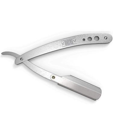 Professional Straight Edge Barber Razor for Men - Close Shaving Straight Blade Razor with 100 Single Edge Blades - Mens Razor Kit - Buy Online on GoSupps.com