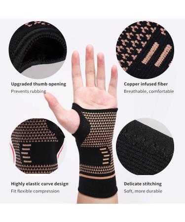 Buy Elastic Wrist Compression Sleeve - Best Carpal Tunnel Support & Wrist Brace for Sports Workout & Typing - Ideal for Tendonitis Relief - Buy Online on GoSupps.com