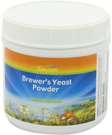 Thompson Nutritional Yeast Coarse Powder 1lb - Natural Jar | Vegan Superfood - Buy Online on GoSupps.com