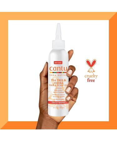 Cantu Tea Tree & Jojoba Hair & Scalp Oil with Shea Butter 6 fl oz - Nourishing Hair Treatment - Buy Online on GoSupps.com