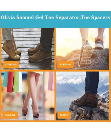 Olivia Samuel Gel Toe Spreader - Relief for Hammer Toe & Bale Toe Corrector for Men & Women | 6 Pieces - Buy Online on GoSupps.com
