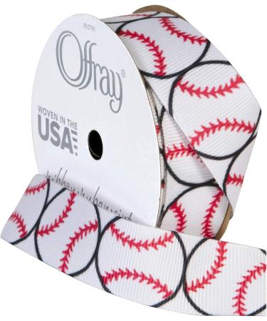 Offray 922163 Baseball Grosgrain Ribbon - 7/8 Wide - 3 Yards - Buy Online on GoSupps.com
