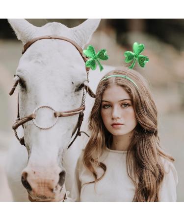 3 Pieces St. Patrick's Day Headband - Green Shamrock Hair Hoop for Holiday Decoration | St. Patrick's Day Accessories - Buy Online on GoSupps.com