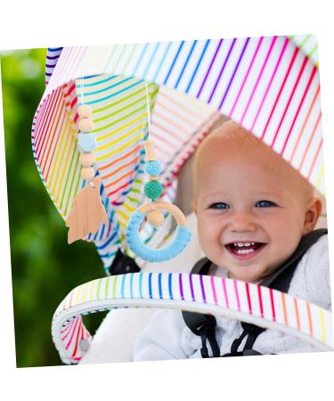 TOYANDONA 4pcs Stroller Yarn Bead Pendant - Woodsy Decor for Newborn Infant Stroller and Crib - Buy Online on GoSupps.com