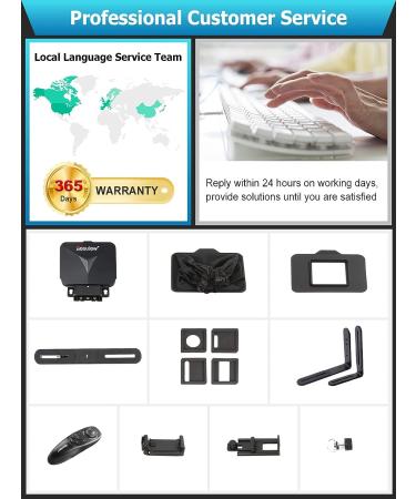 Desview T3S Teleprompter for Devices up to 11 with Remote Control and Liftable Shooting Platform - Buy Online on GoSupps.com