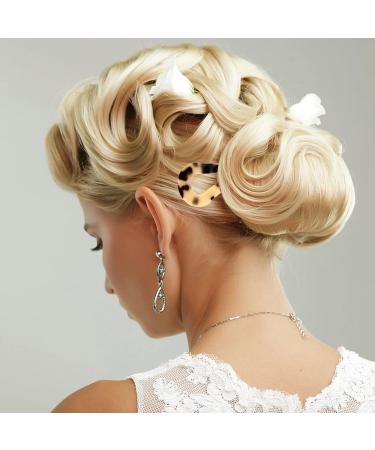 Mobestech Vintage Hair Sticks 2 Pieces Tortoiseshell Hair Forks U-Shaped Hollow Hair Sticks Chignon Pin Double Prong Hair Pin Hair Accessories for Women - Buy Online on GoSupps.com