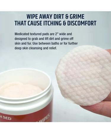 Pet MD Chlorhexidine Wipes with Ketoconazole and Aloe - 50 Count for Cats and Dogs - Buy Online on GoSupps.com