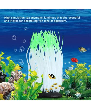 Buy Simulation Artificial Silicone Anemone Coral Ornament - Green Aquarium Decor for Fish Tanks | International Shipping - Buy Online on GoSupps.com