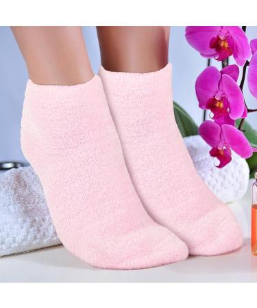 3 Pairs Aloe Moisturizing Spa Gel Socks Set | Hydrating Dry Feet | Non-Slip Lotion Infused | Repair Cracked Heels | for Women Men (Pink Blue Gray) - Buy Online on GoSupps.com
