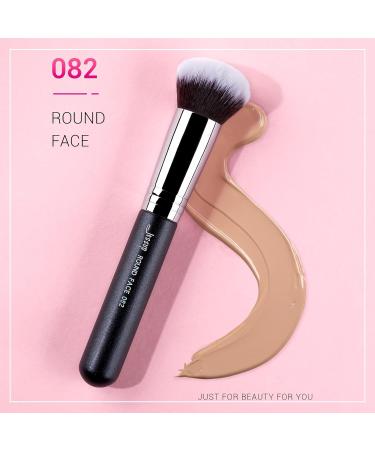 Jessup Professional Make Up Foundation Brush - Single Pinula Small Cosmetic Brush Synthetic Hair Black | B082-082 - Buy Online on GoSupps.com