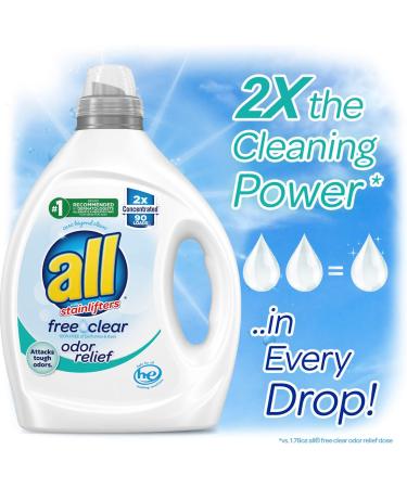 all Free Clear 2X Concentrated Laundry Detergent for Sensitive Skin - 90 Loads, 80.1 Fl Oz - Buy Online on GoSupps.com