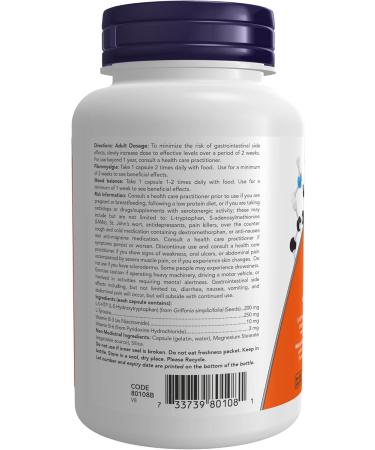 NOW Supplements 5-HTP (5-Hydroxytryptophan) 200mg Plus Tyrosine | GABA (Gamma-Aminobutyric Acid) 500mg Bundle 5-HTP + GABA 500mg Plus Vitamin B6 - Buy Online on GoSupps.com