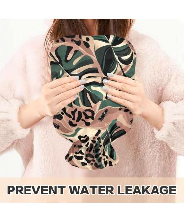 NAANLE Leopard Palm Leaves Hot Water Bottle 2L - Pain Relief & Heat Therapy for Menstrual Cramps - Buy Online on GoSupps.com