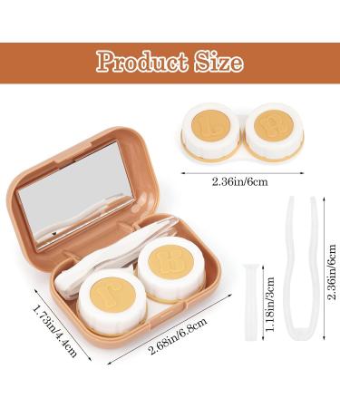 GoodSing 3PCS Contact Lens Case Set - Portable Inserter Remover & Tweezer with Mirror for Travel & Home - Brown Blue & Violet - Buy Online on GoSupps.com