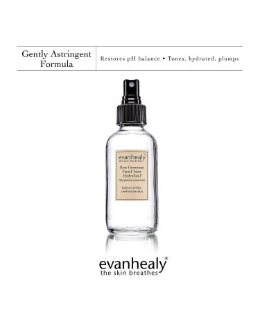 Evanhealy Rose Geranium Facial Tonic with HydroSoul - 100% Pure Organic Hydrosol for All Skin Types - Buy Online on GoSupps.com