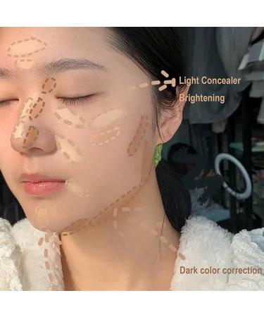 3 Colors Concealer Contour Palette Tri-Color Concealer Contour And Brighten 3 In 1 Color Correcting Concealer Cream Conceals Dark Circles Blemish - Buy Online on GoSupps.com