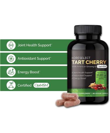 KORESELECT Tart Cherry & MSM Joint Support Supplement with American Ginseng - 60 Vegan Capsules - Buy Online on GoSupps.com