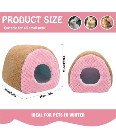 Fadcaer Guinea Pig Bed Small Pet Cave Hideout Warm Soft Rabbit Bed House Winter Fleece Bedding for Small Animal Chinchilla Hedgehog Hamster House Guinea pig for Cotton Nest Pet Supplies (Pink) - Buy Online on GoSupps.com