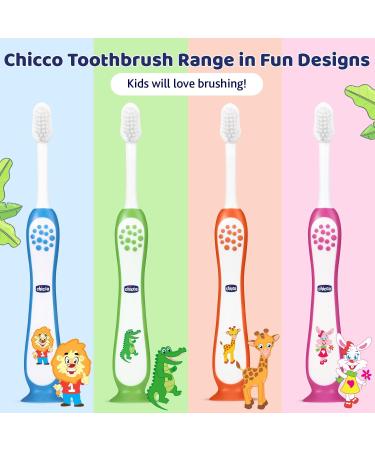 Chicco Toothbrush Set Blue & Orange for Ages 3-8 | International Shipping Available - Buy Online on GoSupps.com