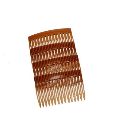 4 Pack of 7cm Plain French Side Hair Combs Slides Grips Clips Hair Accessories for Women Girls by Glitz4Girlz (Tort Brown) - Buy Online on GoSupps.com