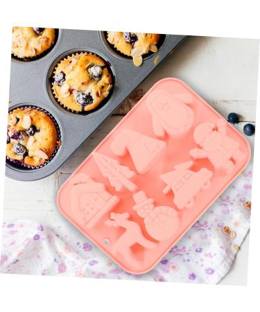 ABOOFAN 2pcs Christmas Cake Mold Silicone Christmas Baking Mold Cookie Molds Candy Baking Mold Chocolate - Buy Online on GoSupps.com