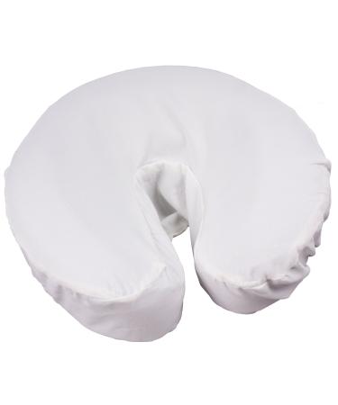 Body Linen Tranquility Microfiber Massage Face Rest Covers for Massage Tables and Chairs - Durable, Lightweight and Extra Soft Microfiber Face Cradle Covers - 10 Pack White 10 Count (Pack of 1) White
