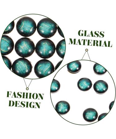 Lurrose 100 pcs dress decorate dome silicone purse constellation pattern glass charms hanging pen round pendant Round noodles necklace heart pom Glass Charm heart shaped ball - Buy Online on GoSupps.com