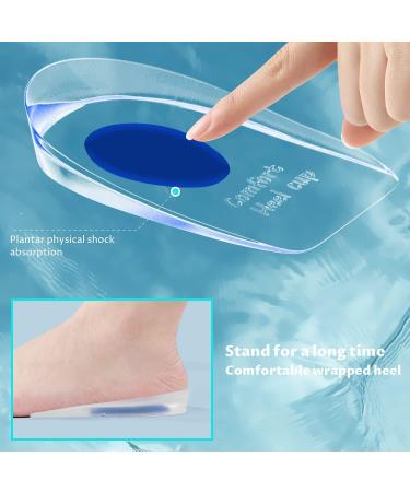 Silicone Gel Heel Cups - Heel Pain Relief Inserts for Plantar Fasciitis, Bone Spurs, Achilles Tendonitis - Large Size (6 Packs) - Buy Online on GoSupps.com
