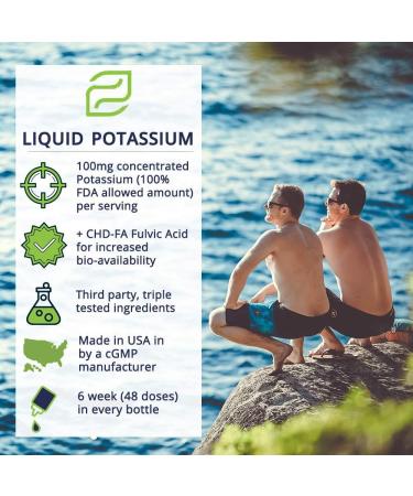 Liquid Ionic Potassium Citrate Supplement - Healthy Heart & Muscle Support - 8oz, 48 Day Supply - Buy Online on GoSupps.com