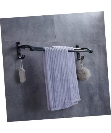HEMOTON Wall Mounted Hooks Hook Towel Bar Wall Shelf Washcloth Wall Rack Shower Sponge Holder Towel Rack Ledge Take a Bath Black Size 2 - Buy Online on GoSupps.com