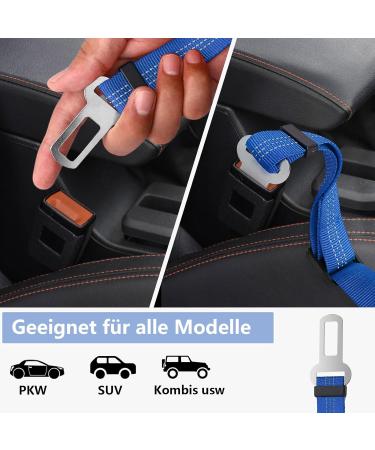 Oyefly Universal Dog Seat Belt Elastic Safety Belt for Dogs & Cats | Strong Carabiners | Fits All Car Types (Blue) - Buy Online on GoSupps.com
