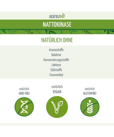 Sanuvit Nattokinase 60 Capsules - 100mg each (20 000 FU/g) | GMO-Free Soy | Made in Austria | Cooling Benefits | International Shipping - Buy Online on GoSupps.com