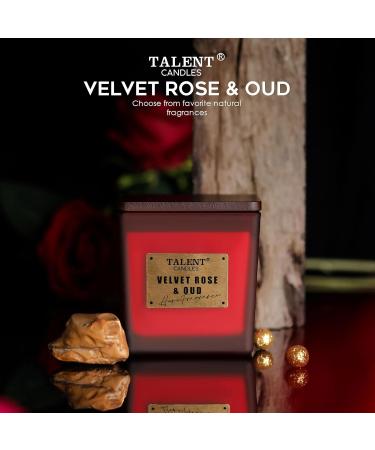 Scented Soy Candles - Deluxe Noble Aromatherapy Velvet Rose & Oud - 7.05oz | Home Fragrance - Buy Online on GoSupps.com
