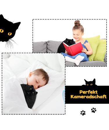 Buy Black Cat Plush Toy Soft Cat Cushion & Fluffy Filled Animal for Kids Perfect Birthday Gift & Decorations - Buy Online on GoSupps.com