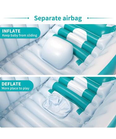 Inflatable Baby Bath Tub Portable Foldable Travel Mini Swimming Pool Helps Infants to Toddler Tub (Blue) - Buy Online on GoSupps.com