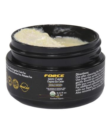 Organic Eye Cream for Dark Circles, Puffiness, Wrinkles & Bags | USDA Certified with Calendula, Bilberry & Shiitake Mushroom - pH Balancing - Buy Online on GoSupps.com