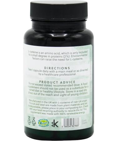 L-Cysteine Capsules - 500mg | Individual Amino Acid Supplement - 120 Vegan Capsules | G&G Vitamins - Buy Online on GoSupps.com