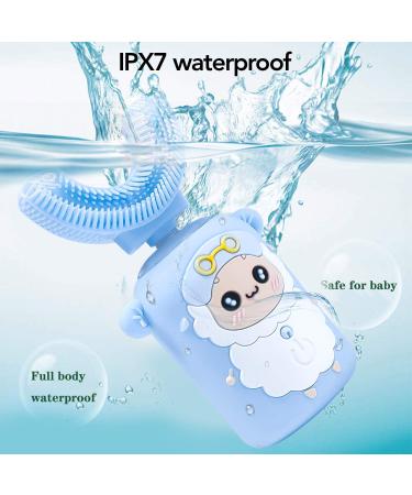 Lanbeibei Kids Electric U-Shaped Toothbrush - Blue | Discount Promotion for Toddlers & Children Ages 3-10 - Buy Online on GoSupps.com