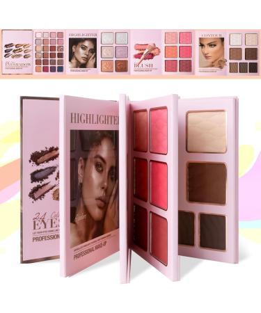 Palettes De Maquillage | 43 Couleurs Cosm tiques Imperm ables Highlighter Contour Fard Paupi res Kit De Maquillage | Pour F te Voyage Vacances Rendez-vous Mariage S ances Photo Femmes - Buy Online on GoSupps.com