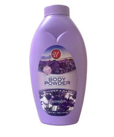 Absorbent Body Powder Pure Cornstarch Lavender Shower & Bath 10 oz. (1 Pack) 10 Ounce (Pack of 1)