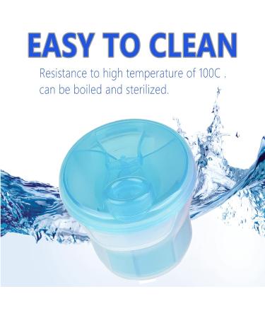 2-Pack Non-Spill Milk Powder Dispenser Pots - Portable Formula Powder Storage for Travel - Pink Blue - Buy Online on GoSupps.com