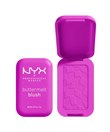 NYX Professional Makeup Buttermelt Blush Buttery Soft Powder Blush Up to 12 H Wear Fade & Transfer Resistant With Mango Almond & Shea Butters Shade: All The Butta 5 g (Pack of 1) All the Butta
