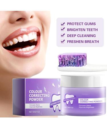 Purple Toothpaste Whitening Purple Corrector Toothpastes Purple Teeth Whitening Whitening Sensitive Teeth Toothpaste Deep Clean Formula Removes Tooth Stains (Tooth powder Mint) - Buy Online on GoSupps.com