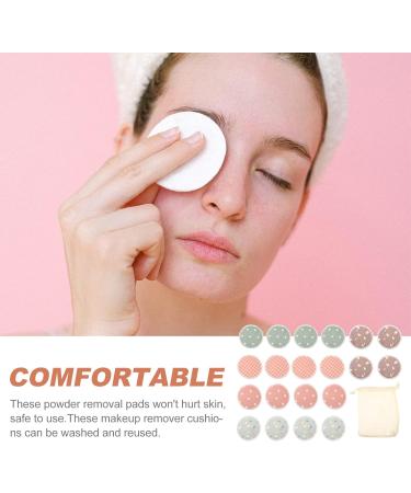Reusable Makeup Remover Cotton Pads Set - Eco-Friendly Cleaning Pads with Bracket - Natural Round Fabric for Gentle Eye Makeup Removal - Buy Online on GoSupps.com