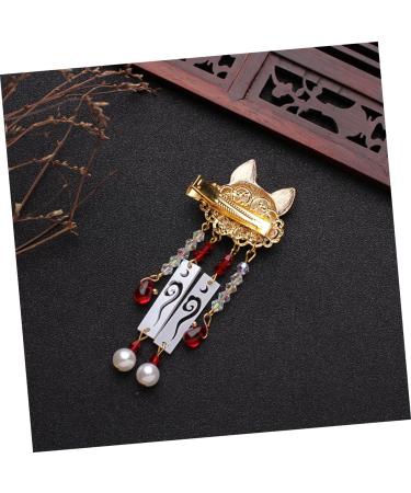 FRCOLOR 1 Pair Fox Tassel Clip Japanese Hair Pearl Tiara Japanese Fox Hairpin Vintage Tassel Hair Clips Chinese Fox Hairpin Hair Barrettes for Women Tassel Hairpin Hanfu Alloy Girl Asia - Buy Online on GoSupps.com
