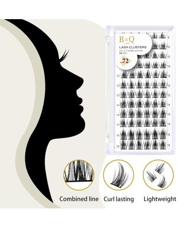 Buy BQ Lash Single Eyelash Clusters - Colored DIY Eyelash Extensions (B41 B02 B09) - 72 Individual Lashes for Home Use - Buy Online on GoSupps.com