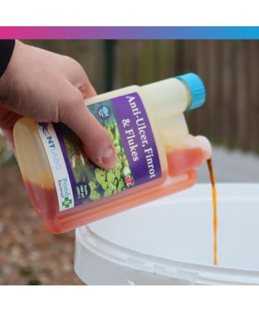 NT Labs Pond Bacterad Pond Fish Medicine Anti-Ulcer Fin-Rot & Flukes Use When Fish Show Symptoms of Fin Rot Mouth Rot Red Blotches Missing Scales or Clamped Fins 1 l (Pack of 1) - Buy Online on GoSupps.com